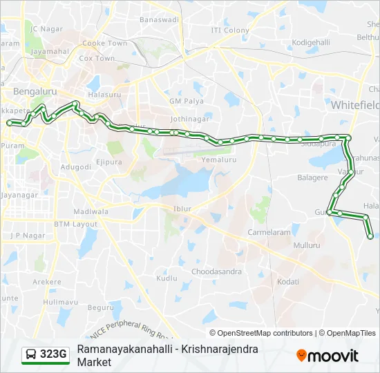 323G Bus Line Map