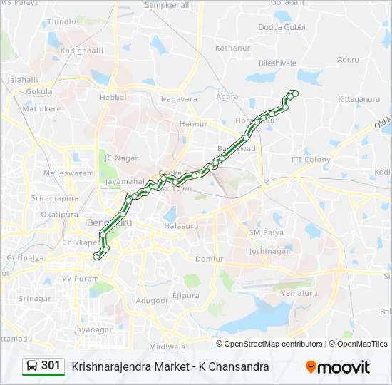 301 Bus Line Map