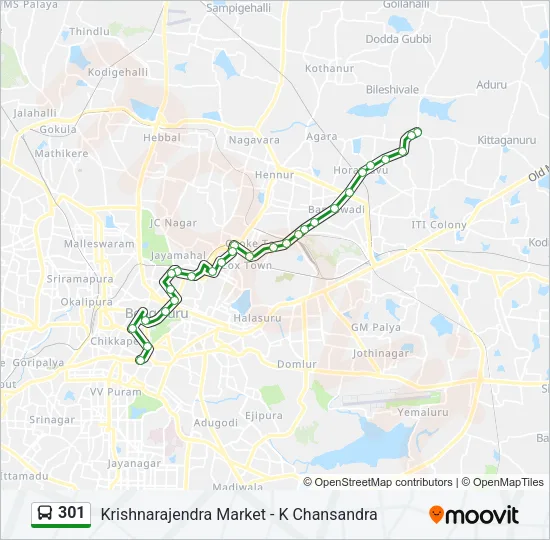 301 Bus Line Map