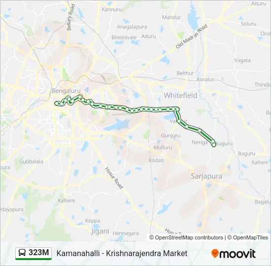 323M Bus Line Map