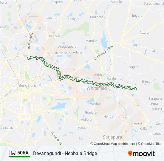 506A bus Line Map