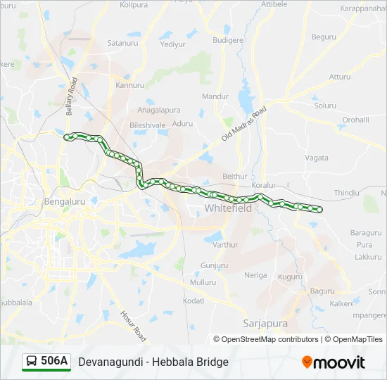 506A Bus Line Map