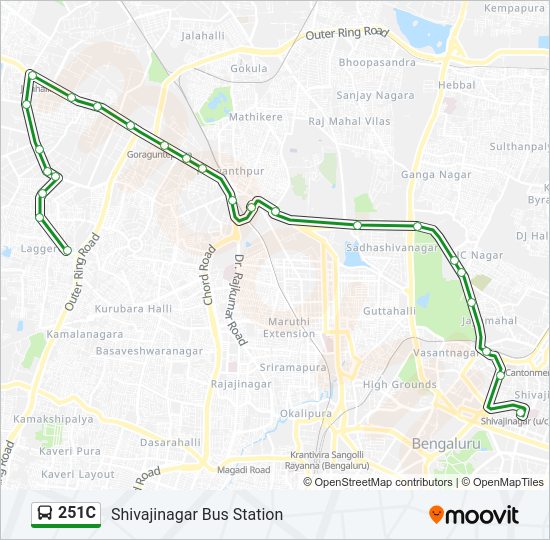 251C bus Line Map