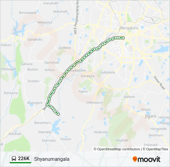 226K Bus Line Map