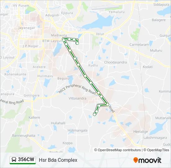 356CW Bus Line Map