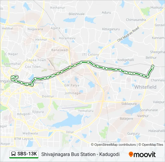 SBS-13K Bus Line Map