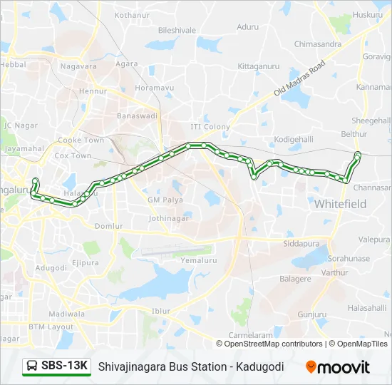SBS-13K Bus Line Map