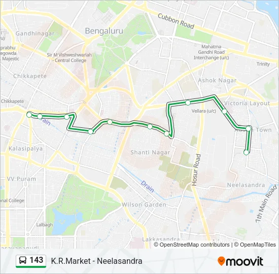 143 Bus Line Map