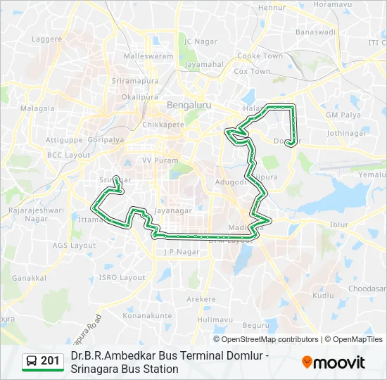 201 Bus Line Map