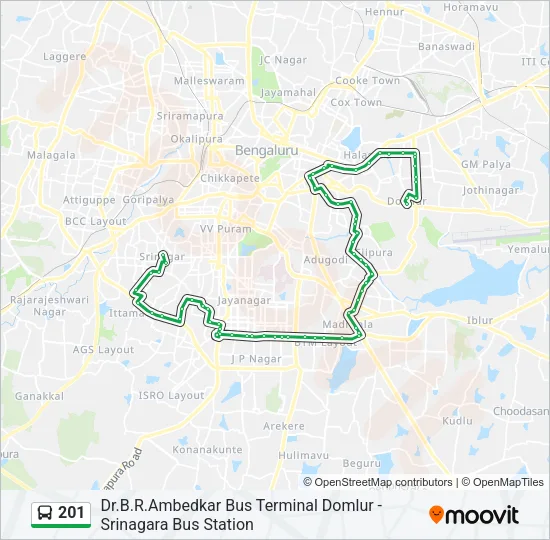 201 Bus Line Map