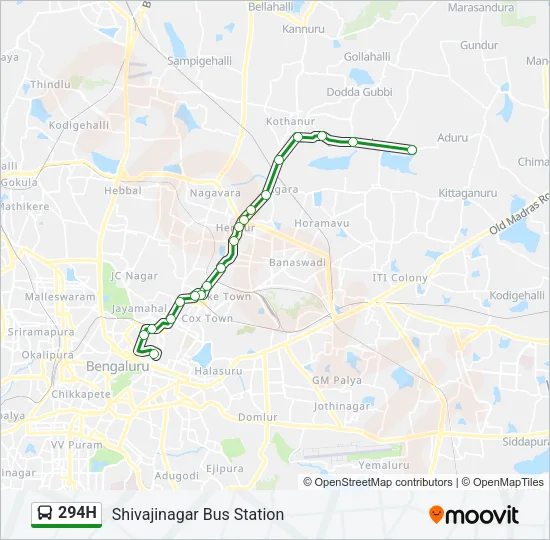294H Bus Line Map
