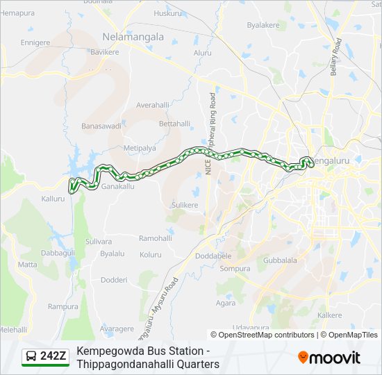 242Z bus Line Map