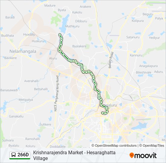 266D bus Line Map