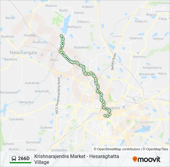 266D Bus Line Map