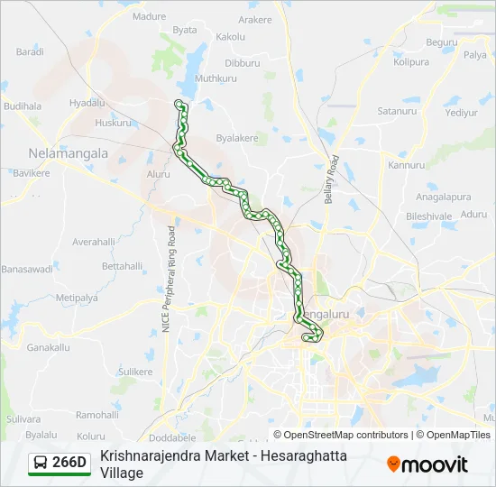 266D Bus Line Map