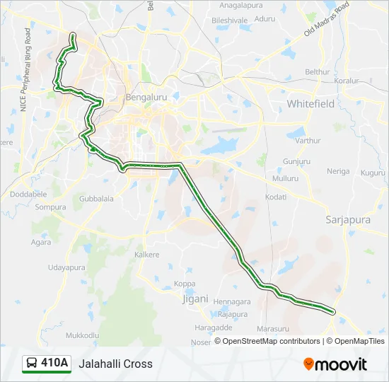 410A Bus Line Map