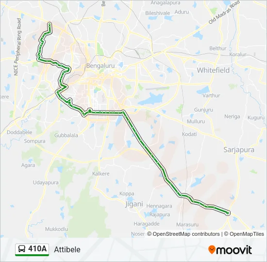 410A Bus Line Map