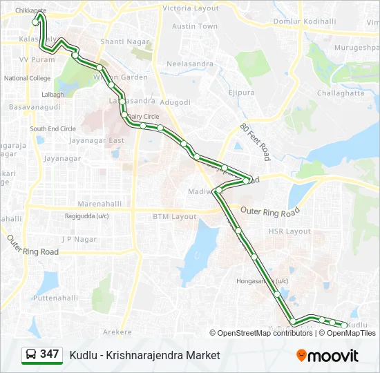 347 Bus Line Map