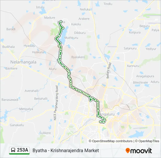 253A Bus Line Map
