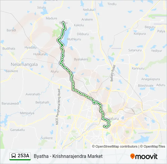 253A Bus Line Map