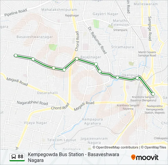 88 Bus Line Map