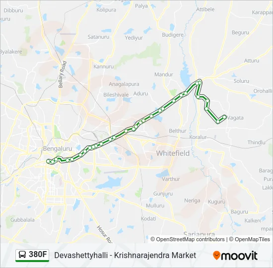 380F Bus Line Map