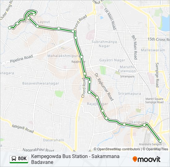 80K bus Line Map