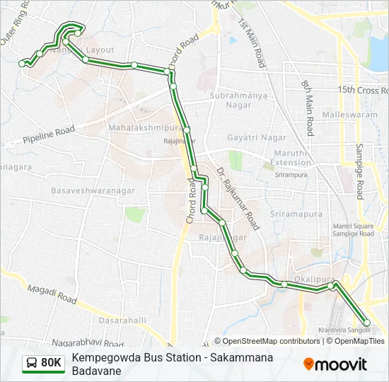80K Bus Line Map