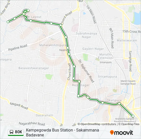 80K Bus Line Map