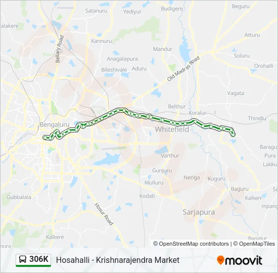 306K Bus Line Map