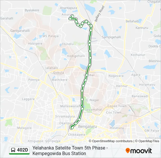 402D Bus Line Map