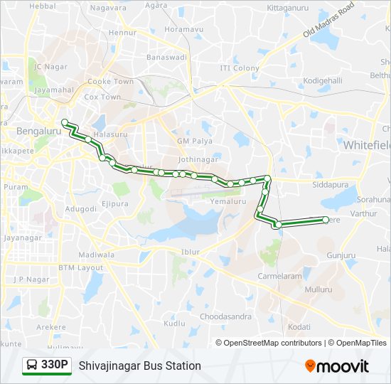 330P bus Line Map