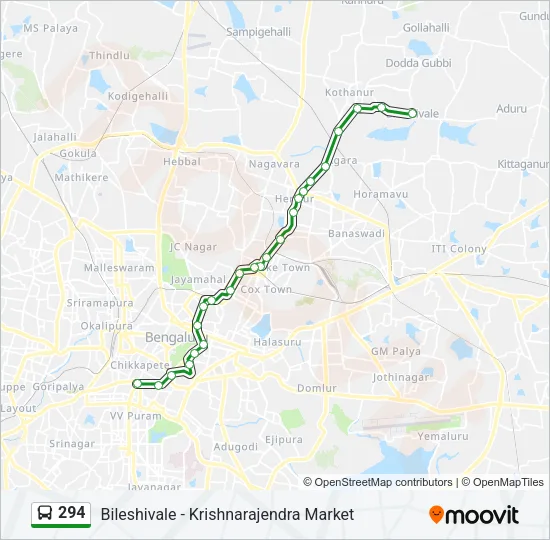 294 Bus Line Map