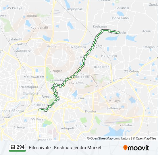 294 bus Line Map