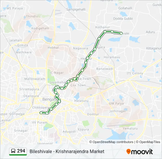 294 Bus Line Map