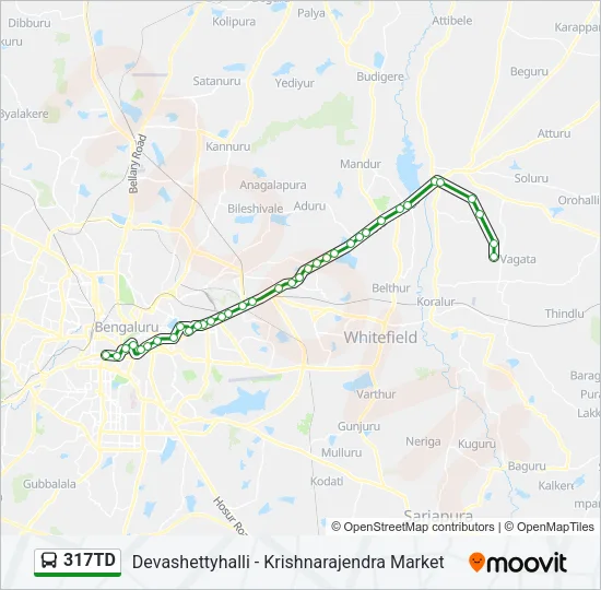 317TD Bus Line Map