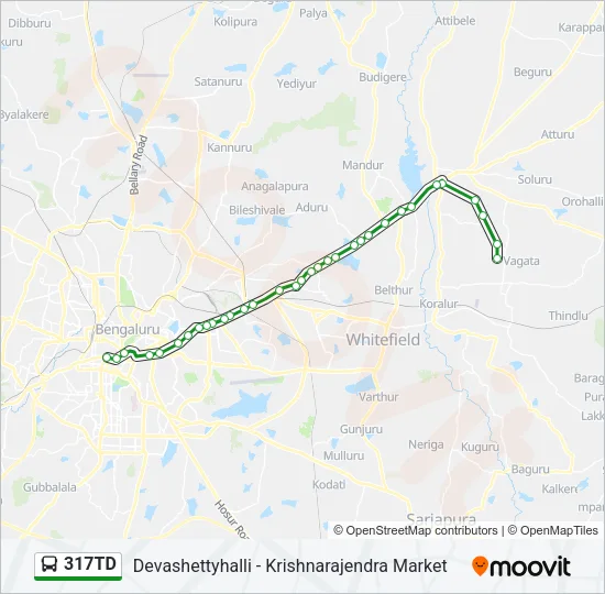 317TD Bus Line Map