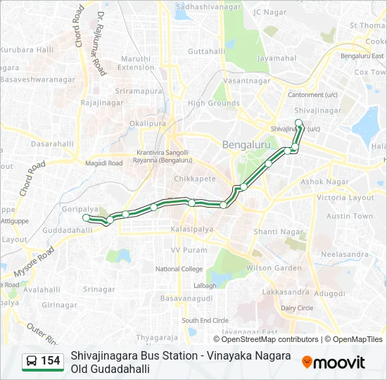 154 Bus Line Map