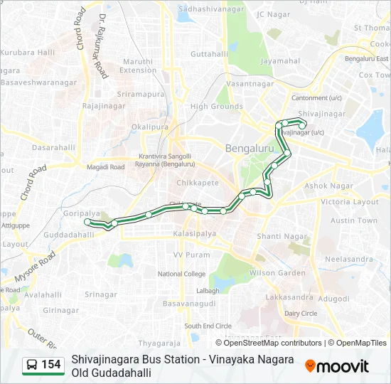 154 Bus Line Map
