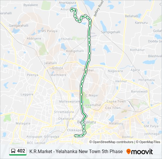 402 bus Line Map