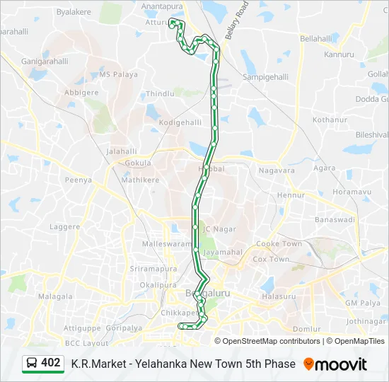 402 Bus Line Map