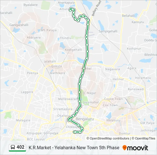 402 Bus Line Map