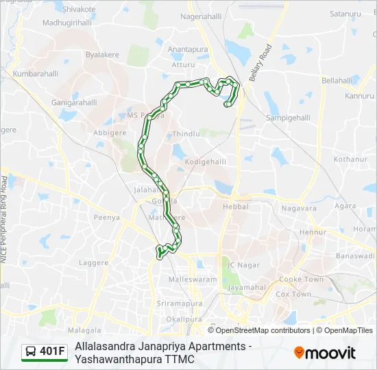 401F Bus Line Map