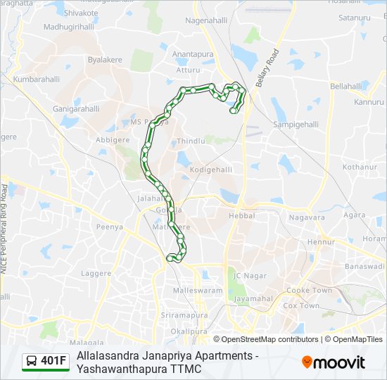 401F bus Line Map