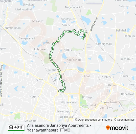 401F Bus Line Map