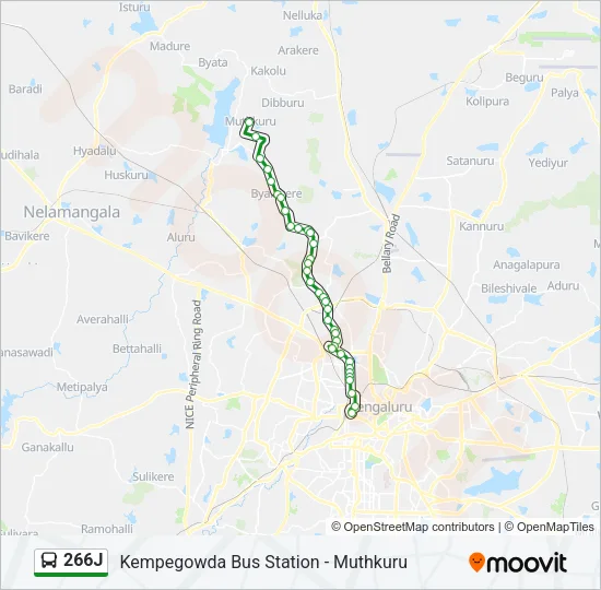 266J Bus Line Map