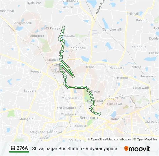 276A Bus Line Map