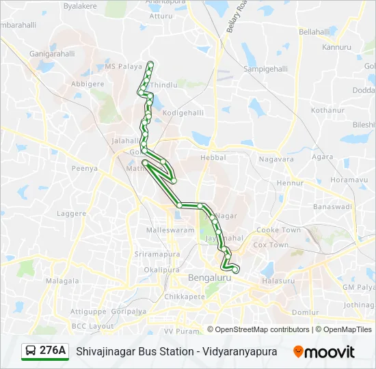 276A Bus Line Map