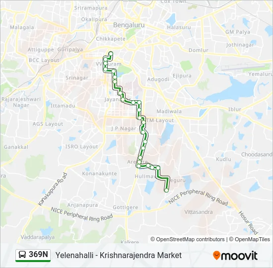 369N Bus Line Map