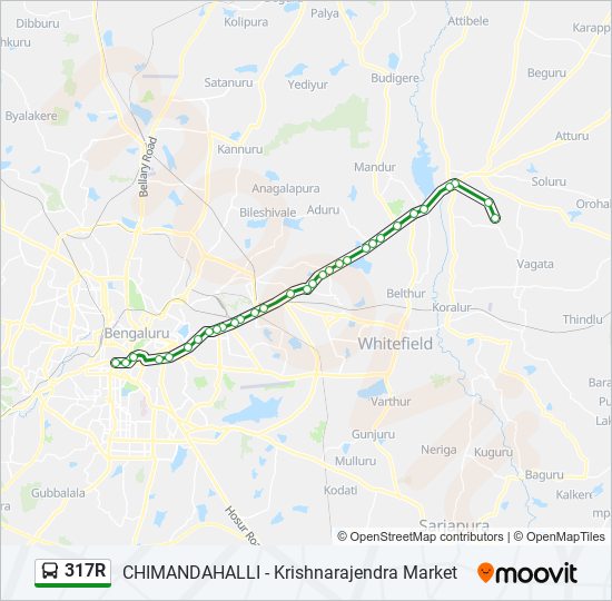 317R bus Line Map